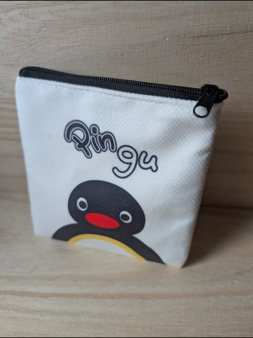Pingu Zipper Pouch New Without Tag, Coin Wallet Pingu Bag Square White